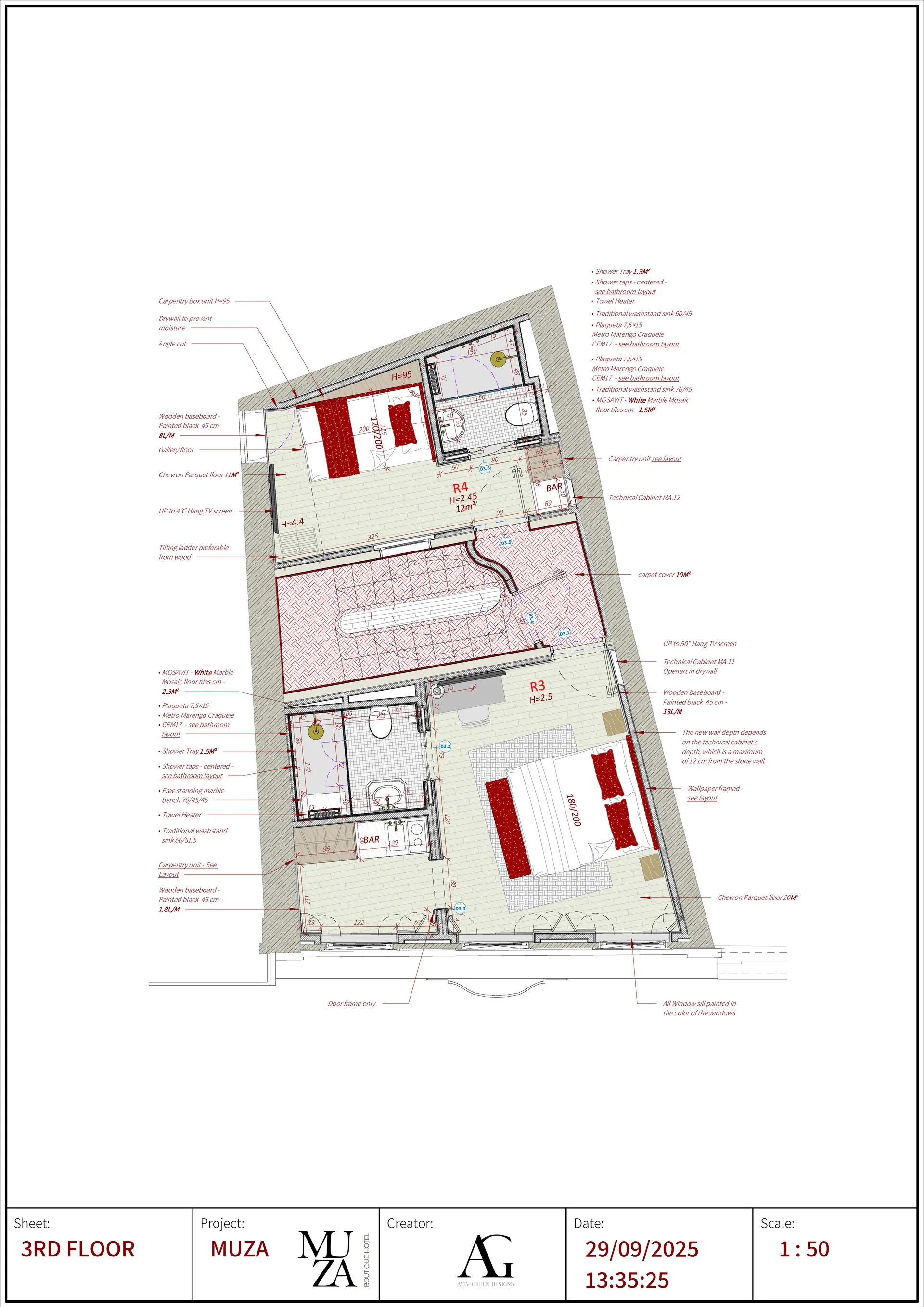 Muza Boutique hotel, Porto, Portugal — ARCHITECTURAL PLANNING (40)